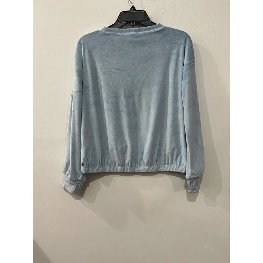 New ZELLA GIRL Kids' Size XL (14/16) Cozy Active Luxe velour Top Blue Cashmere